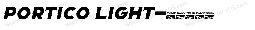 Portico Light字体转换